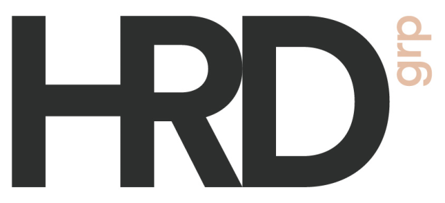 Het logo van HRD grp voor eigen rally